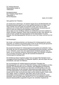 Brief Holger Münch, Präsident deutsches Bundeskriminalamt 03.12.2023, Seite 1