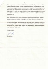 Brief Generalstaatsanwaltschaft Berlin vom 11.10.2023, Seite 2