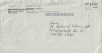 Briefumschlag Brief Generalstaatsanwaltschaft Berlin vom 11.10.2023