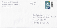 Briefumschlag Brief Bundeskriminalamt 07.02.2024 Nr. 5