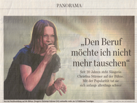 Christina Stürmer: Berliner Morgenpost 08.02.2024, Seite 8, Teil 1