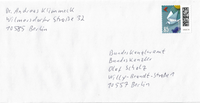 Briefumschlag Brief Bundeskanzler Scholz 24.11.2023